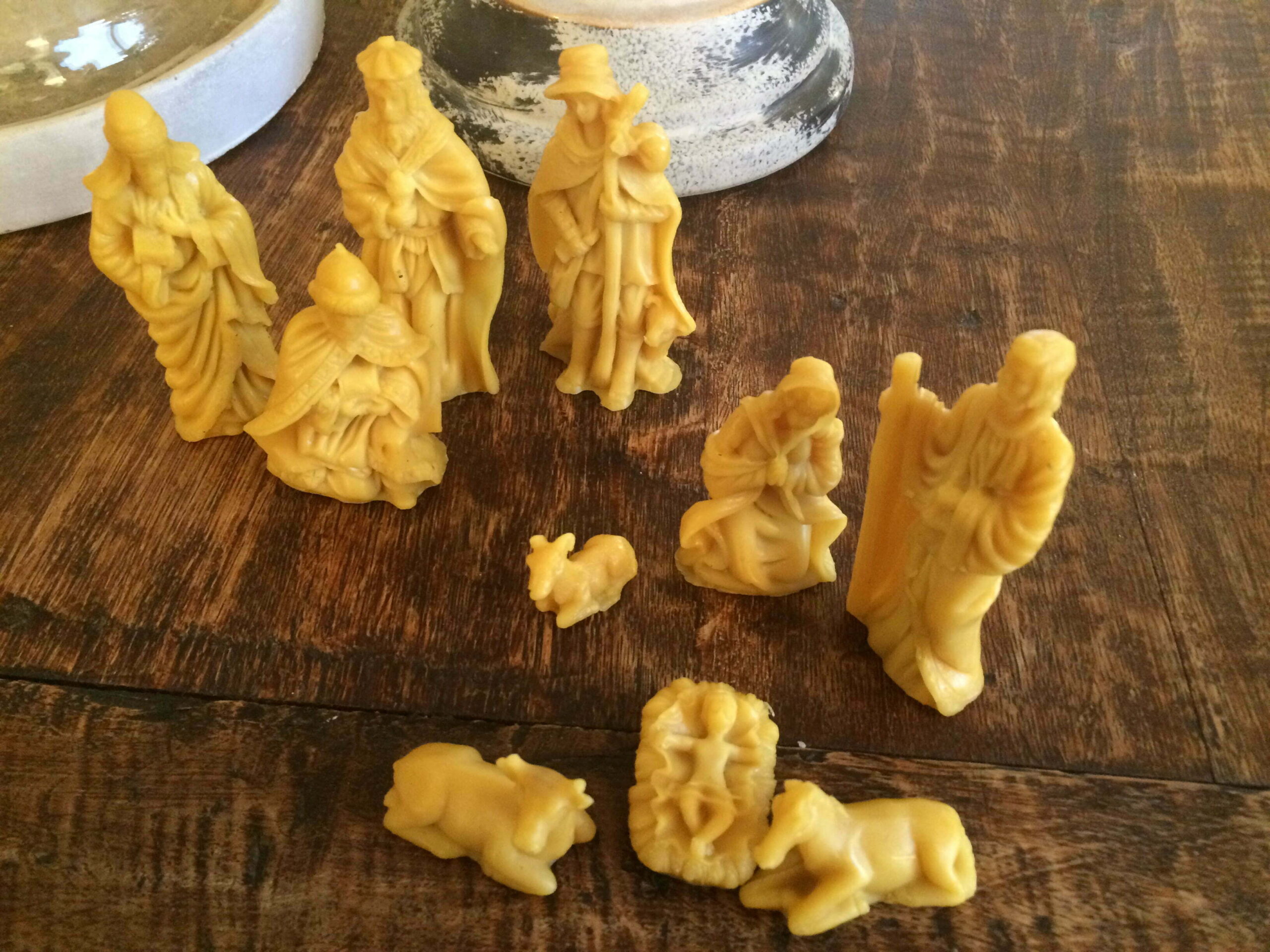 Bijenwas kerststal compleet