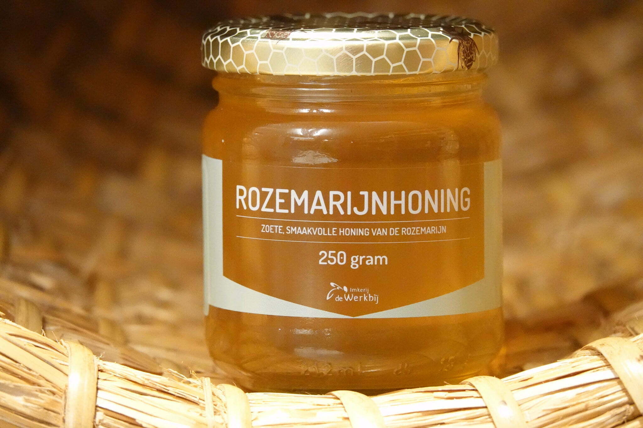 bouwen Voorwaarden Hulpeloosheid rozemarijn honing 250 gram -Imkerij De Drakenbijen-